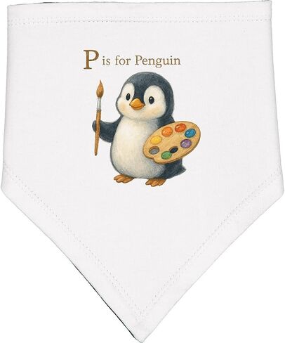 inktastic P Is for Penguin Alphabet Baby Bandana Bib in Kuwait