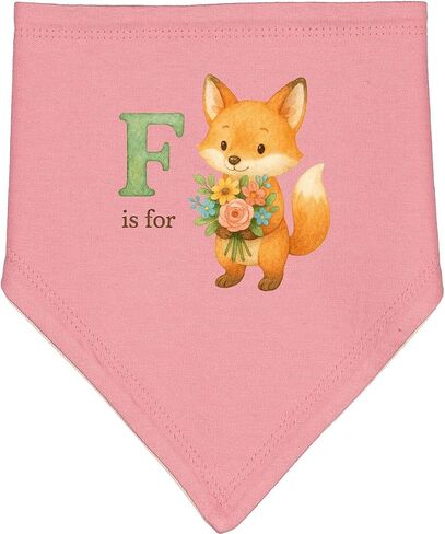 inktastic F Is for Fox with Flowers Alphabet Kids Baby Bandana Bib in Kuwait