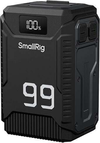 SMALLRIG V Mount Battery T99, 99Wh/6800mAh V-Mount Battery with 7 Ports, 100W 2H Dual USB-C Fast Charge, 1.8m (5.9ft) Drop-Proof, IP54 Water/Dust Proof, Rear LED, for Camera, Camcorder, Monitor, Light in Kuwait