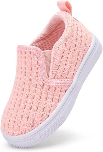 BMCiTYBM Baby First Walking Shoes & Infant Sneakers - Non-Slip Rubber Sole for Indoor Outdoor Breathable Mesh Slip-on for Boys Girls 6-24 Months in Kuwait