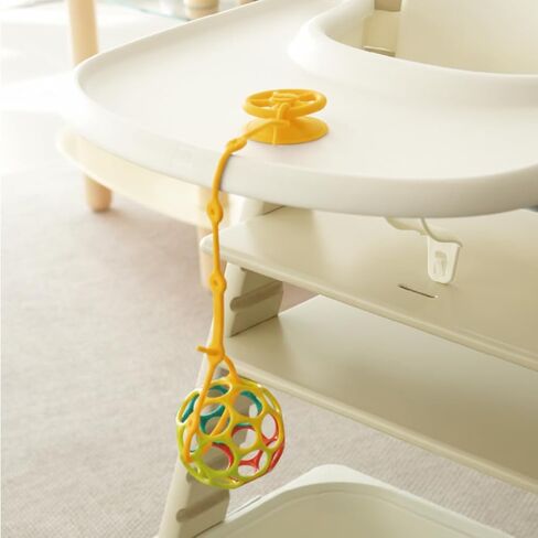 Lokfix Silicone Toy Strap & Suction Holder - Strong Suction Cup Toy Tether for High Chairs, Strollers, Dining Tables, Glass, Baby Toy Guard, BPA Free (Butter Yellow) in Kuwait