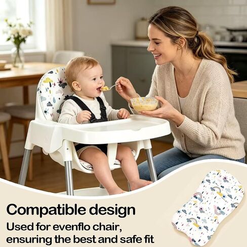 High Chair Cover Replacement Compatible with Evenflo, Soft Cushion with Anti-Slip Pad. in Kuwait