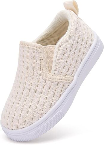 BMCiTYBM Baby First Walking Shoes & Infant Sneakers - Non-Slip Rubber Sole for Indoor Outdoor Breathable Mesh Slip-on for Boys Girls 6-24 Months in Kuwait