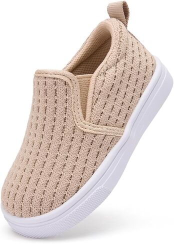 BMCiTYBM Baby First Walking Shoes & Infant Sneakers - Non-Slip Rubber Sole for Indoor Outdoor Breathable Mesh Slip-on for Boys Girls 6-24 Months in Kuwait