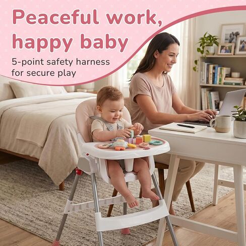 High Chair Straps Replacement Compatible with Dream On Me, 5 Point Harness | Fit for Dream On Me Table Talk/Luna, Universal Adjustable Safety Belt, High Chair Accessories in Kuwait
