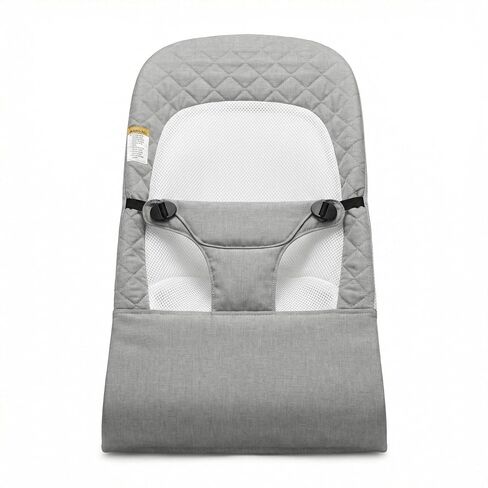 Replacement Baby Bouncer Seat Cover Compatible with Baby Delight Bouncer Balance Soft & Bliss, Quilted Cotton with Breathable Mesh Insert, Machine Washable, Skin-Friendly Grey in Kuwait