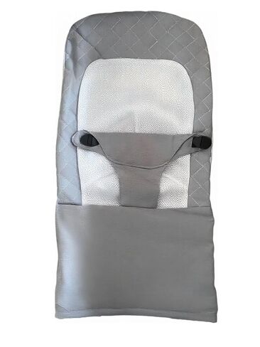 Replacement Baby Bouncer Seat Cover Compatible with Baby Delight Bouncer Balance Soft & Bliss, Quilted Cotton with Breathable Mesh Insert, Machine Washable, Skin-Friendly Grey in Kuwait