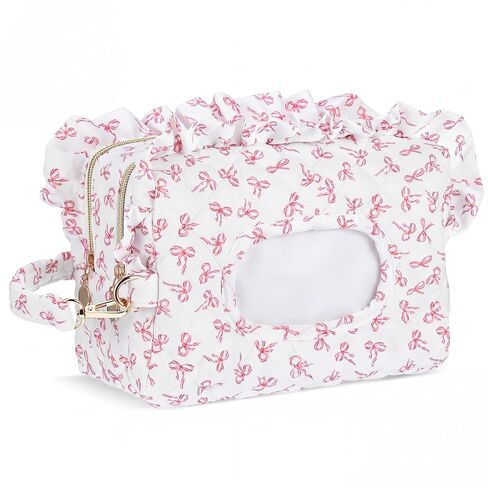 Aliceset Light Blue Ruffle Gingham Diaper and Wipe Pouch Quilted Baby Dispenser Holder Diaper and Tissue Bag Purse Portable Travel Hanging Wet Wipes Bag Diapering Clutch for Car Stroller in Kuwait