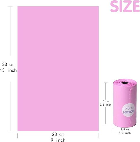 DREAM&GLAMOUR Disposable Diaper Sacks,240 Count | value pack,16 roll/240 Count,Lavender Scented,four colors,Diaper Disposal or Pet Waste Bags,13 X 9 Inches in Kuwait