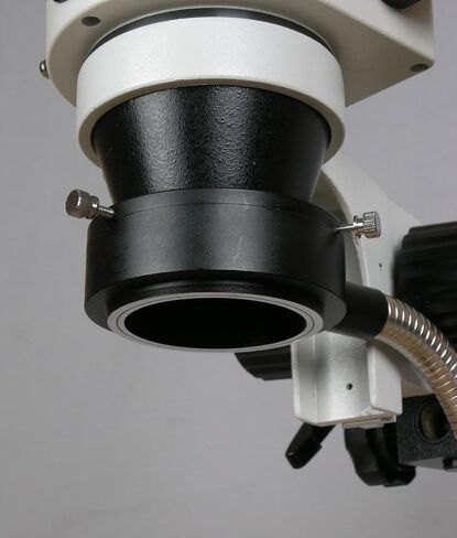 AmScope SM-8TZZ-FOR-5M Digital Professional Trinocular Stereo Zoom Microscope, WH10x and WH20x Eyepieces, 3.5X-180X Magnification, 0.7X-4.5X Zoom Objective, Fiber-Optic Ring Light, Articulating-Arm Boom Stand, 110V-240V, Includes 0.5x and 2.0x Barlow Lens in Kuwait