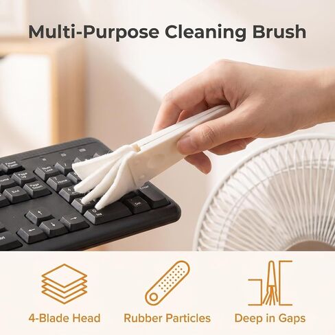 1pc Multi-Functional Fan Cleaning Brush，Keyboard Gap, Plastic Soft Dusting Brush，Cleaning Tools, Supplies in Kuwait