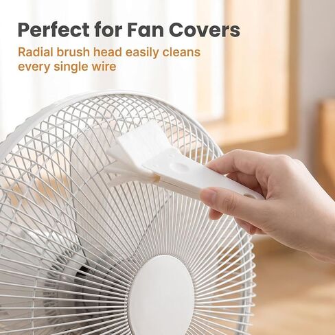 1pc Multi-Functional Fan Cleaning Brush，Keyboard Gap, Plastic Soft Dusting Brush，Cleaning Tools, Supplies in Kuwait