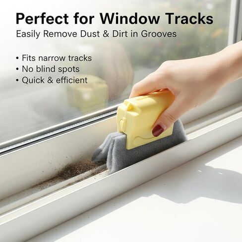 Window Sill Cleaner Tool, 13 Pcs Window Track Cleaning Tools Set, Deep Clean Groove Gap Cleaning Brush Kit for Window Tracks, Sliding Doors, Tile Lines, Car Vents, Keyboards in Kuwait