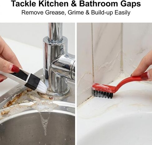 Window Sill Cleaner Tool, 13 Pcs Window Track Cleaning Tools Set, Deep Clean Groove Gap Cleaning Brush Kit for Window Tracks, Sliding Doors, Tile Lines, Car Vents, Keyboards in Kuwait