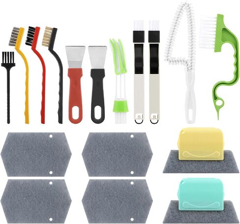 Window Sill Cleaner Tool, 13 Pcs Window Track Cleaning Tools Set, Deep Clean Groove Gap Cleaning Brush Kit for Window Tracks, Sliding Doors, Tile Lines, Car Vents, Keyboards in Kuwait