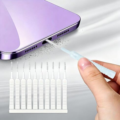 10pcs Multi-Functional Mini Cleaning Brushes - Plastic, Nozzle & Phone Port Cleaner, Ideal for Bathroom, Kitchen, Bedroom, and Furniture, Showerhead Cleaner in Kuwait