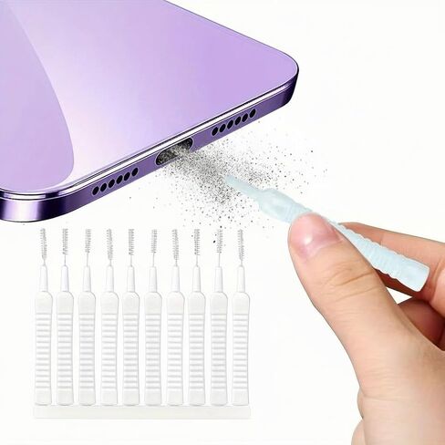 10pcs Multi-Functional Mini Cleaning Brushes - Plastic, Nozzle & Phone Port Cleaner, Ideal for Bathroom, Kitchen, Bedroom, and Furniture, Showerhead Cleaner in Kuwait