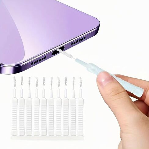 10pcs Multi-Functional Mini Cleaning Brushes - Plastic, Nozzle & Phone Port Cleaner, Ideal for Bathroom, Kitchen, Bedroom, and Furniture, Showerhead Cleaner in Kuwait