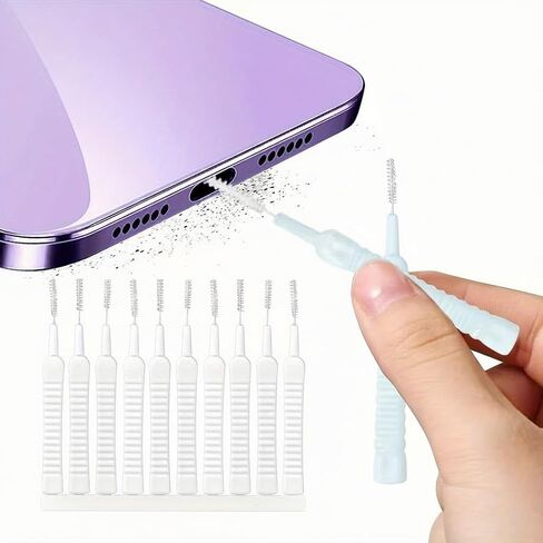 10pcs Multi-Functional Mini Cleaning Brushes - Plastic, Nozzle & Phone Port Cleaner, Ideal for Bathroom, Kitchen, Bedroom, and Furniture, Showerhead Cleaner in Kuwait
