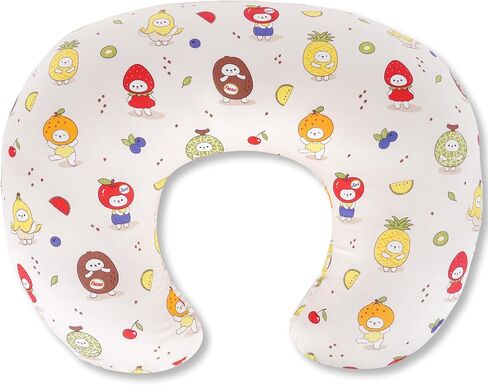 Ergonomic Nursing Pillow for Breastfeeding & Bottle Feeding, Breastfeeding Pillow to Reduce Back Neck Strain, Suitable for Breastfeeding Mom & Baby, Washable Cotton Cover(Flower Beige) in Kuwait