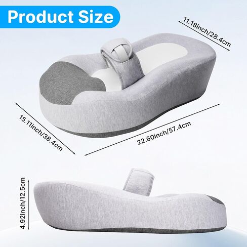Reflux Pillow for Baby, Baby Feeding Support Wedge Pillow for Reducing Spit-Up, 2 Machine-Washable Pillowcases for Bottle Feeding in Kuwait