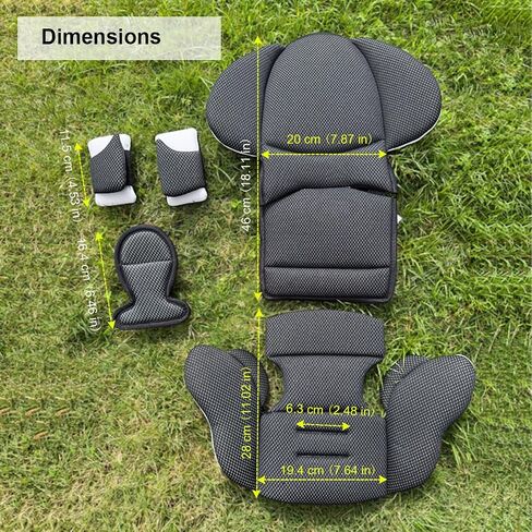 Infant Insert Compatible with Evenflo Shyft DualRide - 1:1 Fit Newborn Car Seat and Stroller Padding, Breathable 3D Mesh Support Set, Washable Head and Body Cushion in Kuwait