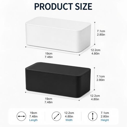 2 Pack Diaper Wipes Dispenser with Sealing Lid, Refillable Wet Wipes Container, Non-Slip Wipe Holder for Bathroom, Car & Travel, Black & White in Kuwait