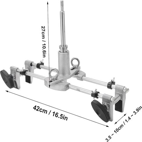 Solid Wood Mortiser Machine 430mm, 10mm Chuck, 35-100mm Door Thickness, Includes 3 Tungsten Steel Blades for Lock Mortise Cutting (B) in Kuwait
