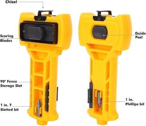 WALFRONT Door Latch Mortiser Kit Reversible 90 Flip Tool with Interchangeable Square & Round Blades and Chisel for 1-3/8in & 1-3/4in Door Thickness in Kuwait