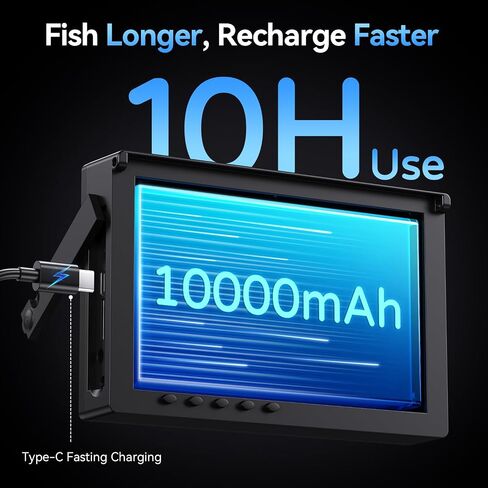 2K DVR Underwater Fishing Camera with Recording 6" OLED Sun-Readable Display | 10000mAh Battery, 220° Wide Angle, IR Night Vision | Professional Portable Kit for Ice & Boat Fishing in Saudi Arabia