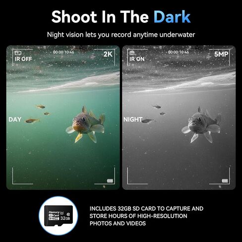 2K DVR Underwater Fishing Camera with Recording 6" OLED Sun-Readable Display | 10000mAh Battery, 220° Wide Angle, IR Night Vision | Professional Portable Kit for Ice & Boat Fishing in Saudi Arabia