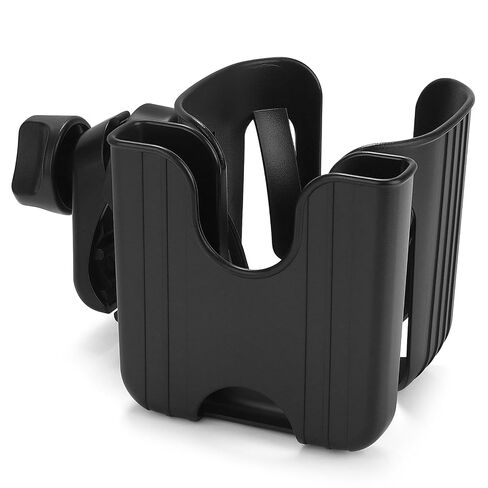 Accmor Stroller Cup Holder Accessories, Stroller Cup Holder Attachment, 360° Rotatable Clip Bottle Holder for Bike Walker Wheelchair Rollator Fits Most Cups Bottles, Black in Kuwait