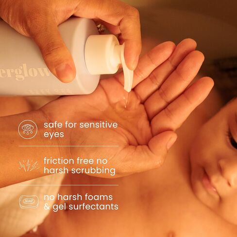 Healing Buckthorn | Baby Face & Body Wash Eczema-Prone Skin Cleansing Oil - Sea Buckthorn, Rice Bran, Sweet Almond - Gentle - Pediatrician Recommended - Fragrance-Free & Tear Free in Kuwait