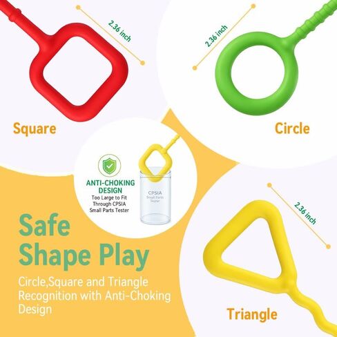 Baby Toys 6-12 Months, Montessori Silicone Pulling Toy for Babies, 6 in 1 Pull String Sensory Toy, Baby Teething Toy, Car Seat & Stroller Toys, Gift for 1 Year Old Boy Girl in Kuwait