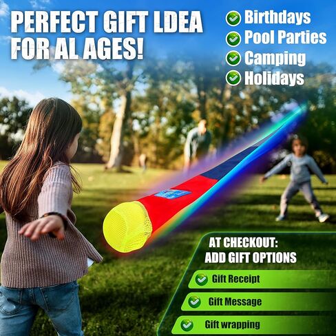 LED Glow Ball for Kids Tail Toys for Outdoor Games | Rechargeable Light Up Foam Ball Toys for Catch & Backyard Night Play - Fun Birthday Gifts for Boys Girls Ages 3 4 5 6 7 8 in Kuwait