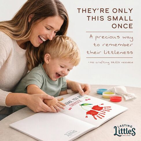 Lasting Littles Grandma Edition | Baby Toddler Handprint & Footprint Keepsake Book, Grandparent Gift, Baby Shower, Mothers Day, New Parent, Preschool Craft *Paints Not Included* in Kuwait