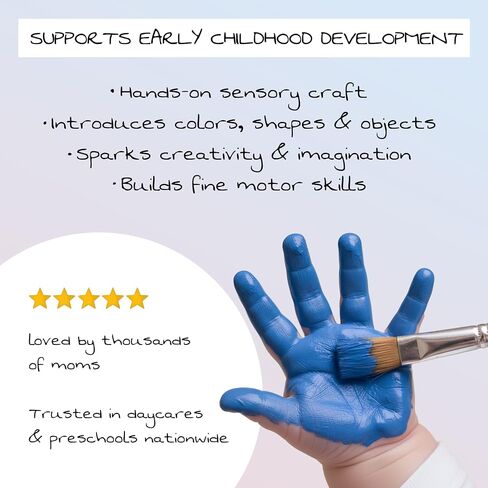 Lasting Littles Grandma Edition | Baby Toddler Handprint & Footprint Keepsake Book, Grandparent Gift, Baby Shower, Mothers Day, New Parent, Preschool Craft *Paints Not Included* in Kuwait