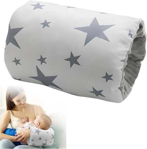 Cozy Cradle Pillow, Cozy Cradle Arm Pillow, Baby Nursing Pillow Head Support Pillow for Breastfeeding Bottle Feeding (Gray Pinstripes) in Kuwait