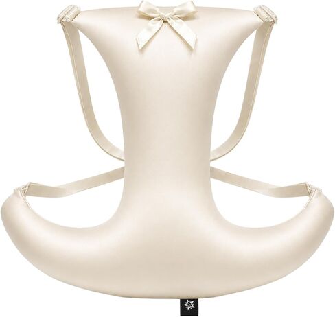 SPRING SEAON Breast Pillow for Side Sleepers,Wrinkle Prevention Breast Support Pillow, Skin-Friendly Silk Cover Breathable Cotton Filled, Ideal for Postpartum & Breastfeeding Women (Apricot) in Kuwait