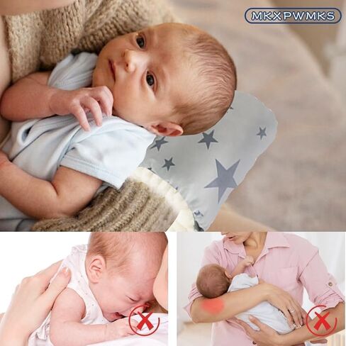 Cozy Cradle Pillow, Cozy Cradle Arm Pillow, Baby Nursing Pillow Head Support Pillow for Breastfeeding Bottle Feeding (Gray Pinstripes) in Kuwait