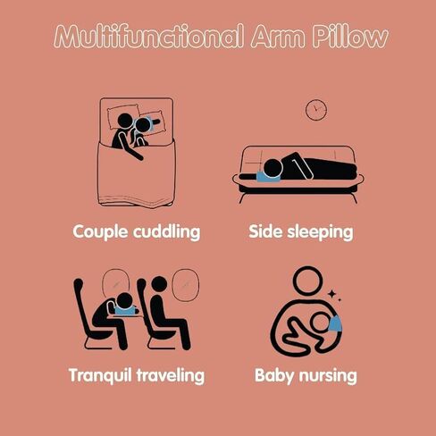 Cozy Cradle Pillow, Cozy Cradle Arm Pillow, Baby Nursing Pillow Head Support Pillow for Breastfeeding Bottle Feeding (Gray Pinstripes) in Kuwait
