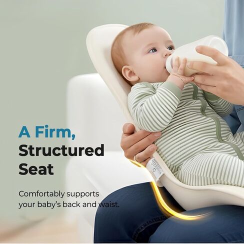 Feeding Support Seat with Adjustable Stability Strap, Mesh & Organic Cotton, Bottle-Feeding Assist for 1–5 Month Babies in Kuwait