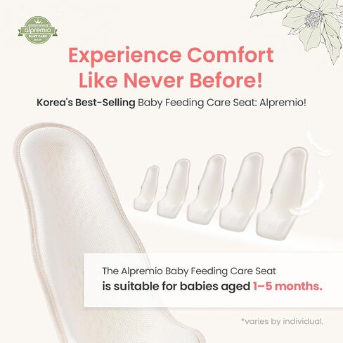 Feeding Support Seat with Adjustable Stability Strap, Mesh & Organic Cotton, Bottle-Feeding Assist for 1–5 Month Babies in Kuwait