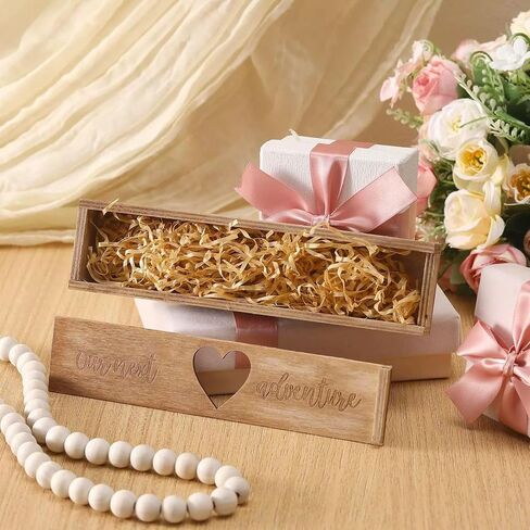 Pregnancy Test Keepsake Box with Paper Shred Filler Wooden Pregnancy Announcement Gifts Box for Early Detection Pregnancy Test Home Pregnancy Test HCG Test Baby Memory Souvenir Collection in Kuwait