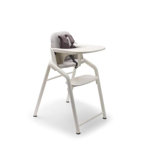 Bugaboo Giraffe Wooden Baby High Chair Adjustable Ergonomic Design | 1-second adjustment, easy clean design, FSC beechwood, bioplastic, newborn set compatible, White in Kuwait