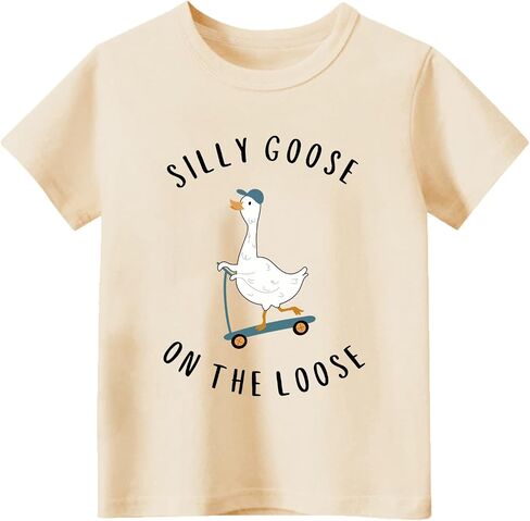 Tractors Shirt for Toddler Boys Girls Kids Chicken T-Shirt Short Sleeve Silly Goose Tees Tops 2-7Years in Kuwait