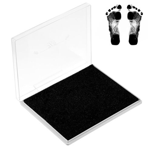 Large Ink Pad for Baby Hand and Footprints, Washable Black Stamp Pad 4.92 X 3.94inches Ink Pads for Dog Paw Prints Office Home DIY Crafting in Kuwait