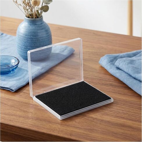 Large Ink Pad for Baby Hand and Footprints, Washable Black Stamp Pad 4.92 X 3.94inches Ink Pads for Dog Paw Prints Office Home DIY Crafting in Kuwait