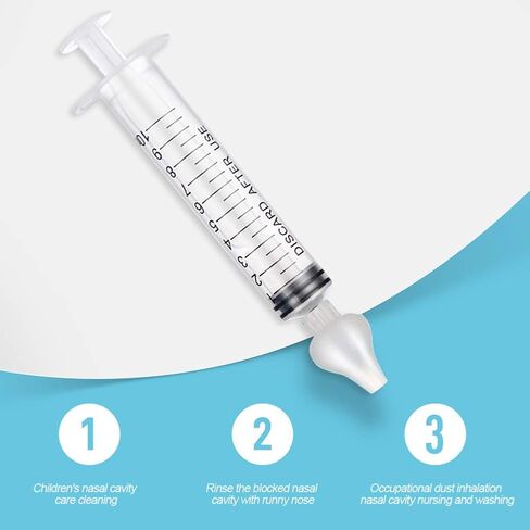 Gegong Professional Baby Nasal Irrigator Portable Infant Nose Cleaner Rinsing Device Fast All Natural Relief-Nasal Irrigation/Nasal Spray/Nasal Hygiene (4 Pieces) in Kuwait