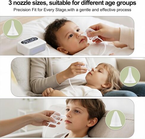 Electric Nasal Aspirator for Baby, 9 Adjustable Suction Power,Nose Cleaner Travel Kit,LED Display,Night Light and Music Soothing Function, Electric Nose Sucker for Newborns/Infants in Kuwait
